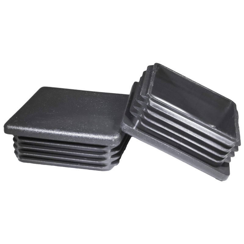 Prescott Plastics 3â€ (76.2mm) Outer Perimeter Ribbed Plastic Hole Plugs, Square Black Metal Tubing End Caps, Strong Furniture Leg Inserts, Impact & Weather Resistant, Made in The USA - 10 Pack - Image 2